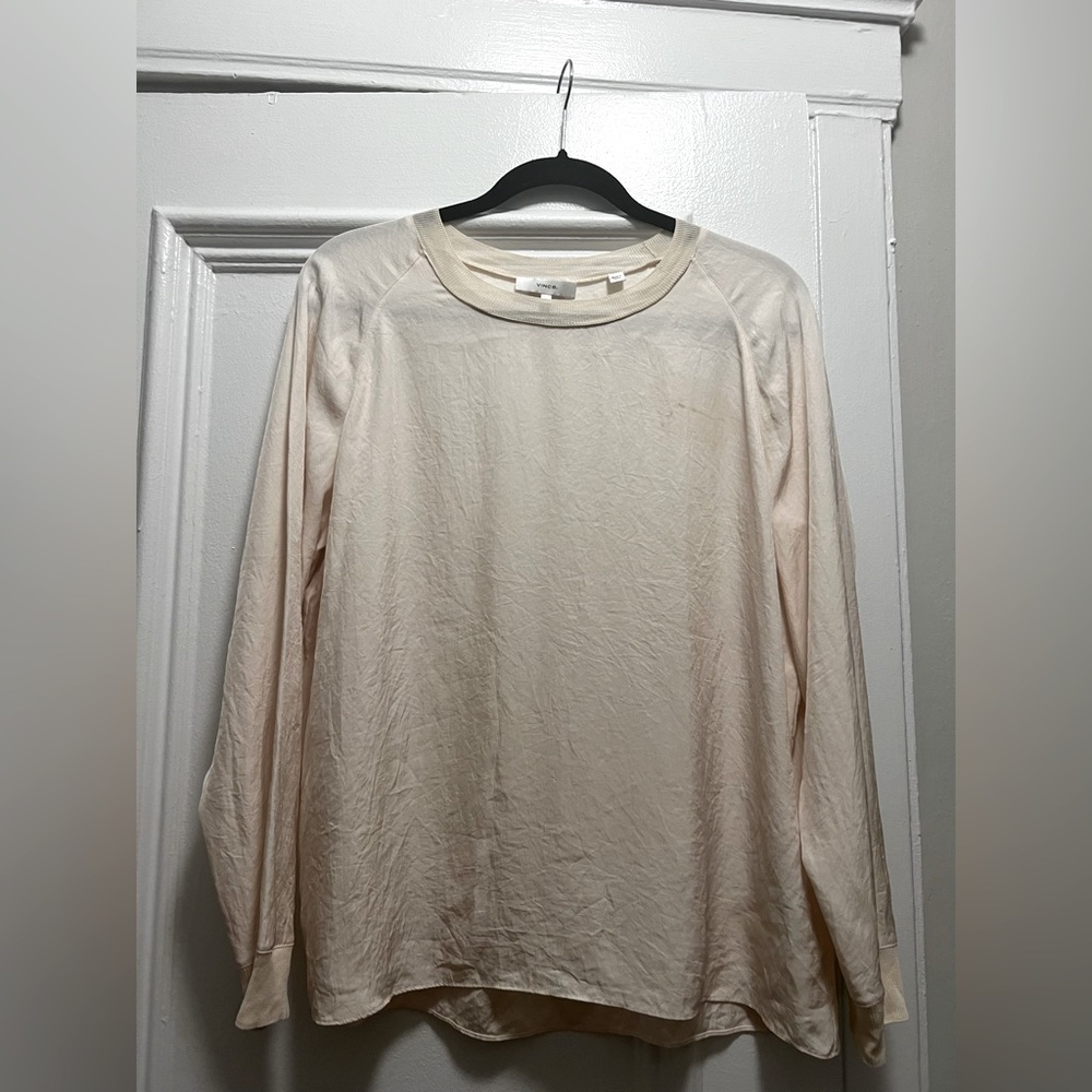 Cream Vince long sleeve blouse